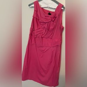 Hot pink, lightweight midi dress